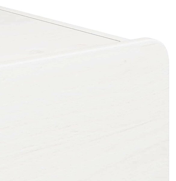 Éjjeli asztal fiókkal 2 pcs Fehér 39 x 34 x 33 cm Tömör fenyőfa