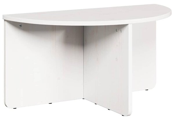 Dohányzóasztal 2 pcs Fehér 79 x 39.5 x 40 cm Tömör fenyőfa