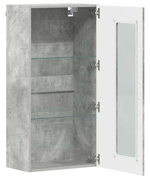 Fali szekrény polcokkal Beton szürke 55 x 29 x 100 cm Faanyag