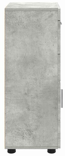 Fali szekrény polcokkal Beton szürke 55 x 29 x 100 cm Faanyag