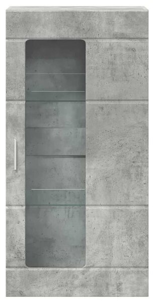 Fali szekrény polcokkal Beton szürke 55 x 29 x 100 cm Faanyag