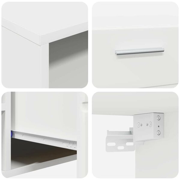 TV szekrény fiókkal polcokkal Fehér 150 x 39 x 30 cm Faanyag