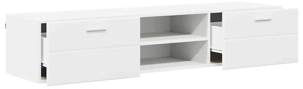 TV szekrény fiókkal polcokkal Fehér 150 x 39 x 30 cm Faanyag