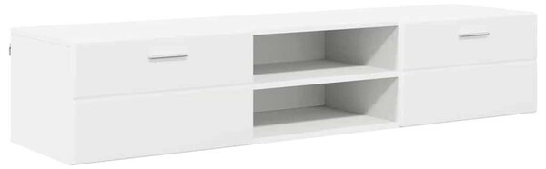 TV szekrény fiókkal polcokkal Fehér 150 x 39 x 30 cm Faanyag