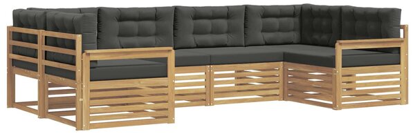 VidaXL Kültéri kanapé szett párnával 6 pcs Fehér és Antracitszürke