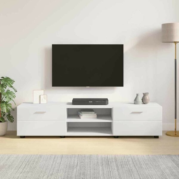 TV szekrény fiókkal polcokkal Fehér 150 x 39 x 30 cm Faanyag