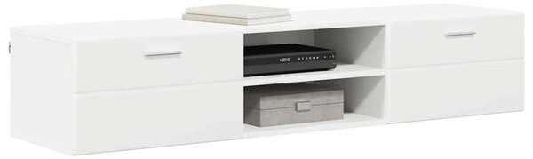 TV szekrény fiókkal polcokkal Fehér 150 x 39 x 30 cm Faanyag