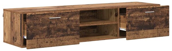 TV szekrény fiókkal polcokkal Régi fa 150 x 39 x 30 cm Faanyag