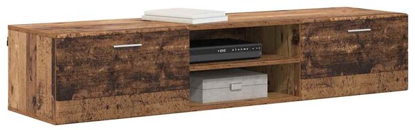 TV szekrény fiókkal polcokkal Régi fa 150 x 39 x 30 cm Faanyag
