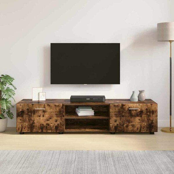 TV szekrény fiókkal Füstölt tölgy 150 x 39 x 30 cm Faanyag