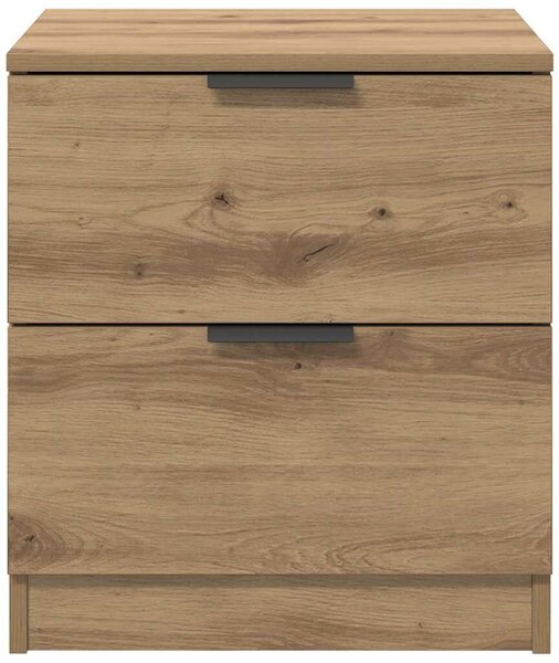 Éjjeliszekrény 2 pcs kézműves tölgy 45 x 39 x 50 cm Faanyag