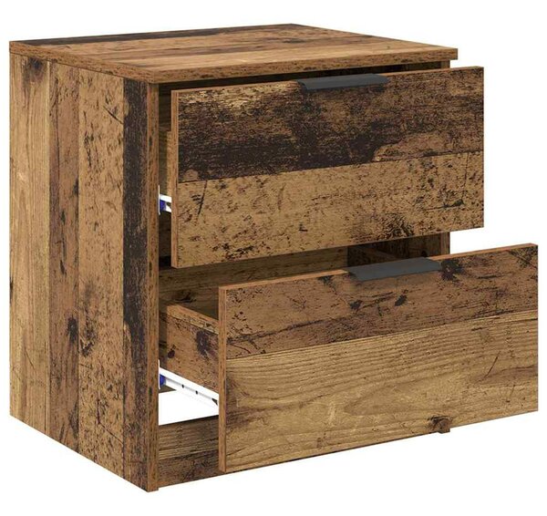 Éjjeliszekrény fiókkal 2 pcs Régi fa 45 x 39 x 50 cm Faanyag