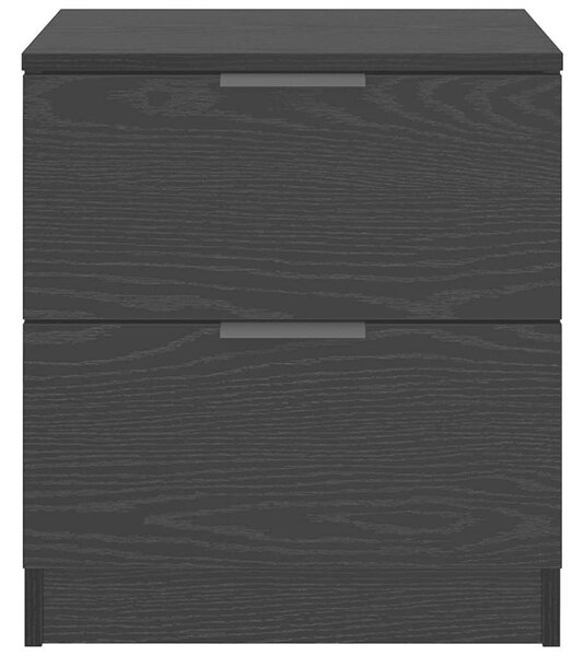 Éjjeliszekrény 2 pcs Musta tammi 45 x 39 x 50 cm Faanyag