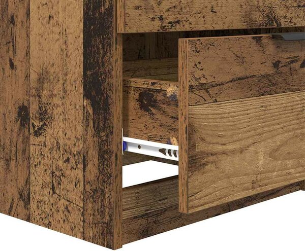 Éjjeliszekrény fiókkal 2 pcs Régi fa 45 x 39 x 50 cm Faanyag
