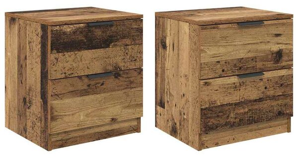 Éjjeliszekrény fiókkal 2 pcs Régi fa 45 x 39 x 50 cm Faanyag