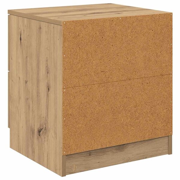 Éjjeliszekrény 2 pcs kézműves tölgy 45 x 39 x 50 cm Faanyag