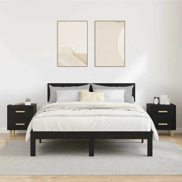 Ágyat tartó szekrény 2 pcs Musta tammi 40 x 35 x 47.5 cm
