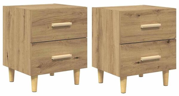 Ágyat tartó szekrény 2 pcs kézműves tölgy 40 x 35 x 47.5 cm