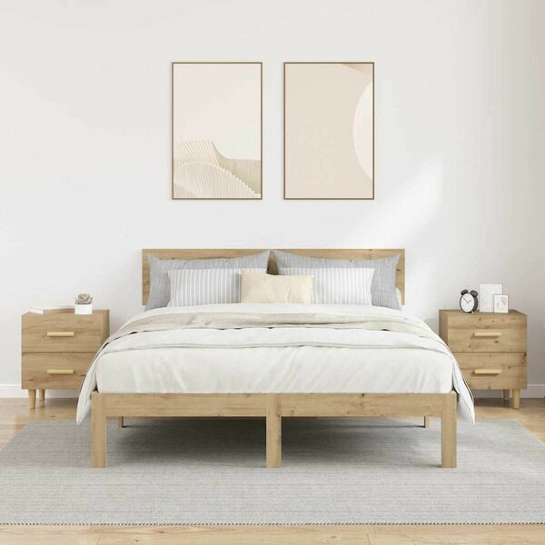 Ágyat tartó szekrény 2 pcs kézműves tölgy 40 x 35 x 47.5 cm