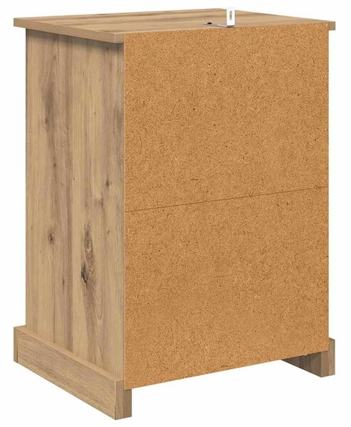 Éjjeliszekrény 2 pcs kézműves tölgy 43 x 36 x 60 cm Faanyag