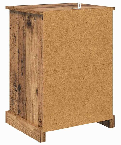 Éjjeliszekrény fiókkal 2 pcs Régi fa 43 x 36 x 60 cm Faanyag