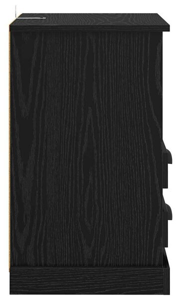 Éjjeliszekrény 2 pcs Musta tammi 43 x 36 x 60 cm Faanyag