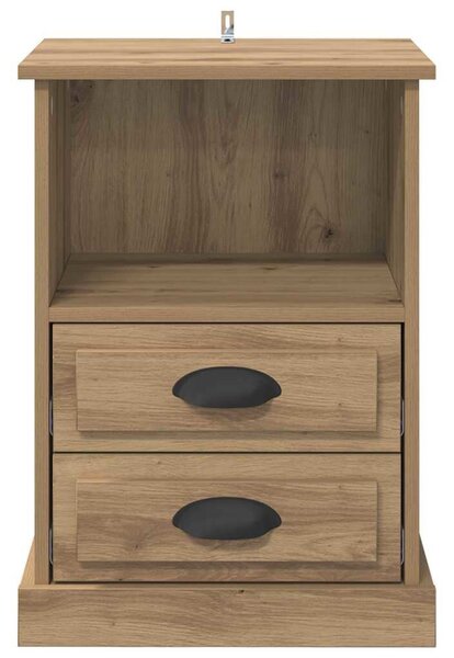 Éjjeliszekrény 2 pcs kézműves tölgy 43 x 36 x 60 cm Faanyag