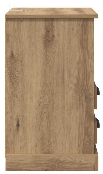Éjjeliszekrény 2 pcs kézműves tölgy 43 x 36 x 60 cm Faanyag