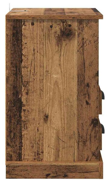 Éjjeliszekrény fiókkal 2 pcs Régi fa 43 x 36 x 60 cm Faanyag