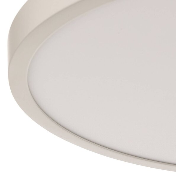 ORION Ultra lapos LED mennyezeti lámpa Lero Ø 40 cm, dimmelhető, Fehér / opál, Nappali / Étkező, Alumínium, Modern