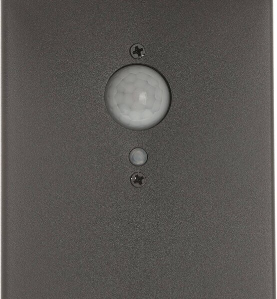 Lindby LED-es szolár lámpa Chioma, antracit, érzékelővel, Alu / szürke / cink, Rozsdamentes acél, Modern