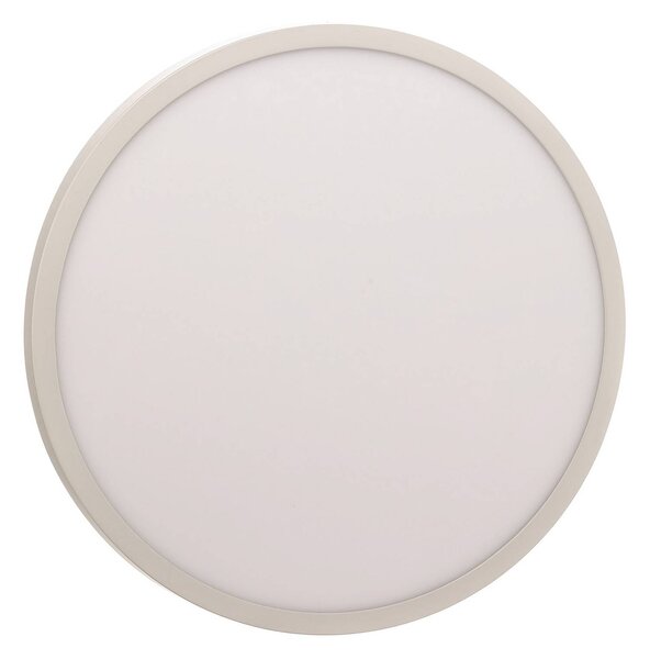 ORION Ultra lapos LED mennyezeti lámpa Lero Ø 40 cm, dimmelhető, Fehér / opál, Nappali / Étkező, Alumínium, Modern