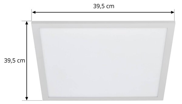 Lindby LED panel Lamin, fehér, 40 cm, CCT, fényerőszabályzó, távirányítóval, dimmelhető, Fehér / opál, Nappali / Étkező, Modern