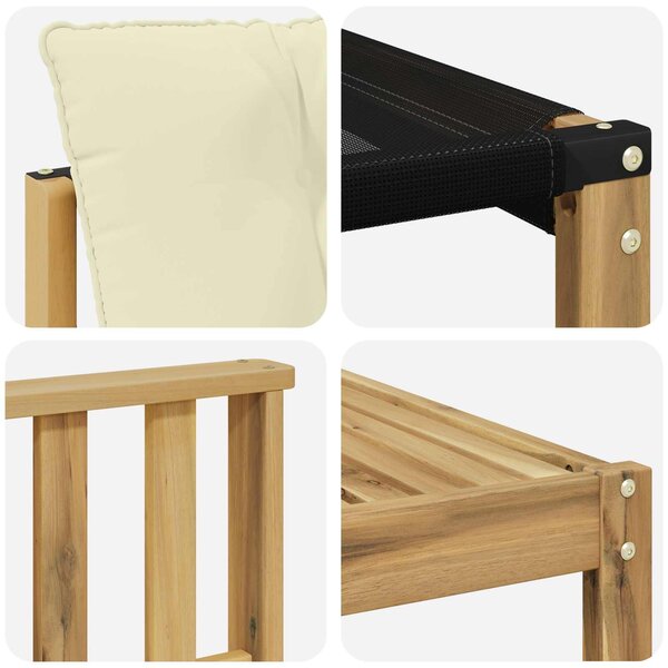 VidaXL Kültéri kanapé szett 5 pcs Fehér és Krém színű 79 x 79 x 37 cm