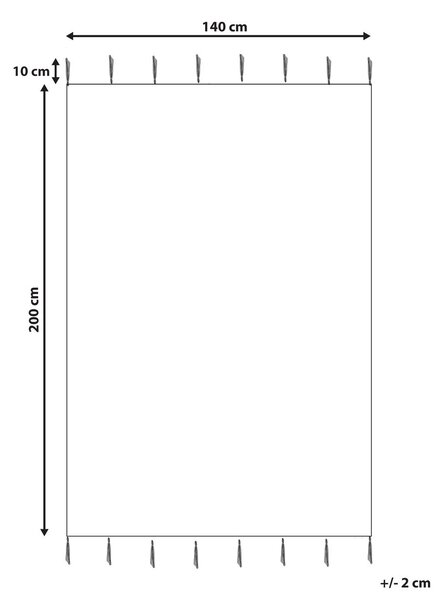 Szőnyeg BITLIS Fekete 140 x 200 cm Pamut