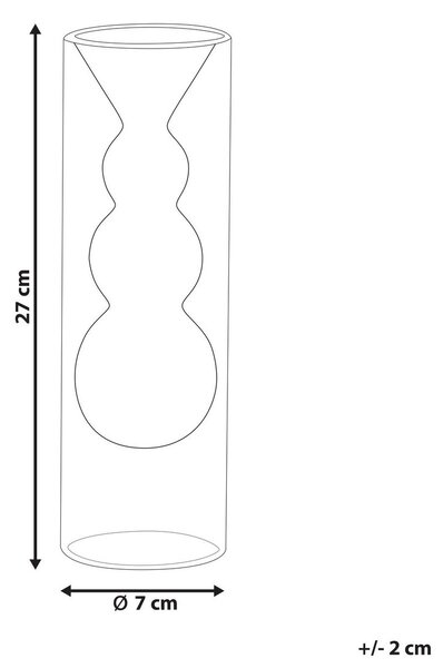 Virágtartó váza KALOCHI Üveg 27 cm Türkiz