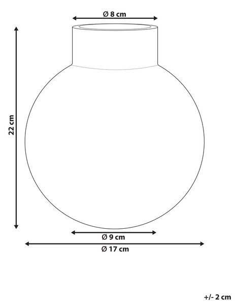 Virágtartó váza POLYDROSOS Üveg 22 cm Szürke