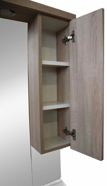 Nerva 105 cm-es tükrös felsőszekrény, Rauna szil