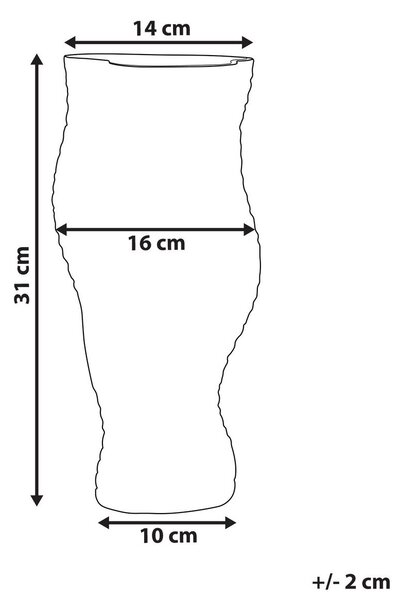 Virágtartó váza DYTIKO Üveg 31 cm Szürke