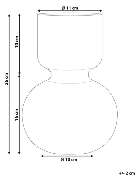 Virágtartó váza THETIDIO Üveg 26 cm Lila
