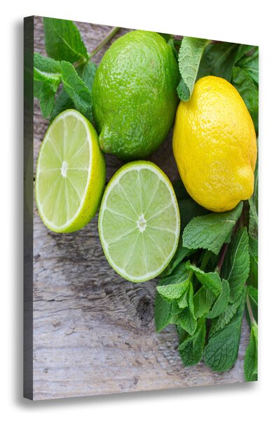 Feszített vászonkép Lime és citrom