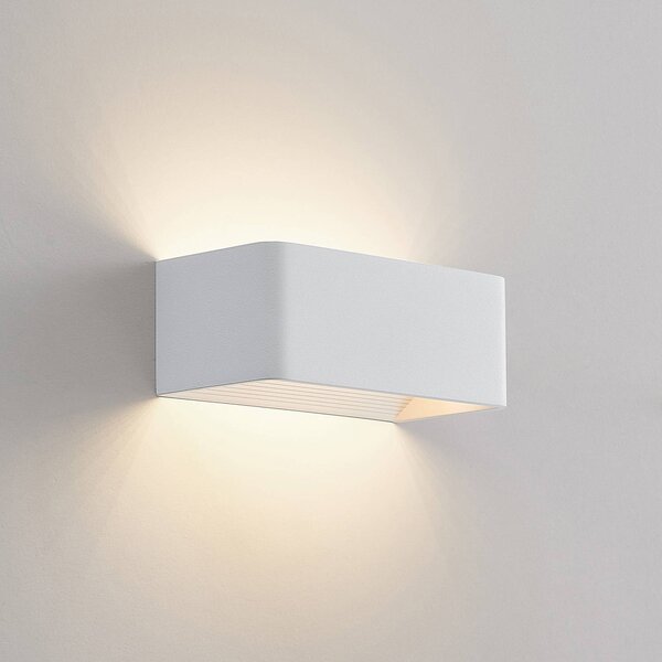 Arcchio LED fali lámpa Karam, 20 cm, fehér, fém, fel/le, le/fel, Fehér / opál, Nappali / Étkező, Alumínium, Modern