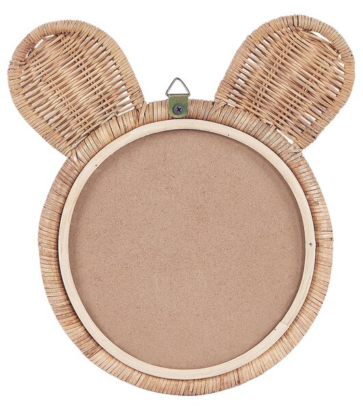 Falitükör ASHANTI 30 cm 33 cm Rattan Természetes
