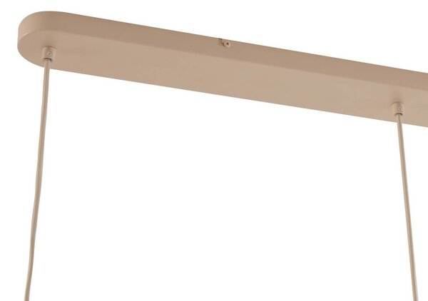 Lucande Malisa lógó világítás, bézs, 3 izzós, fém, 90 cm, dimmelhető, Krém / borostyánsárga, Nappali / Étkező, fém, Skandináv
