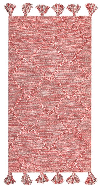 Szőnyeg NIGDE Piros 80 x 150 cm Pamut