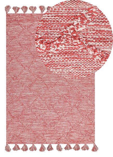 Szőnyeg NIGDE Piros 140 x 200 cm Pamut