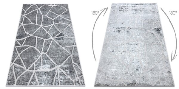 Modern MEFE szőnyeg 2783 Márvány - Structural két szintű gyapjú sötétszürke
