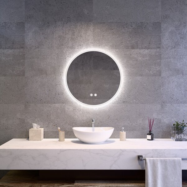 Kerek Led tükör Ø60cm Welland Alpha | Páramentesítő - Fényerő + színhőfok állítás