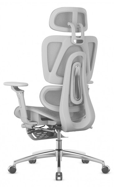 Premium Ergonomikus ortopéd irodai szék kényelmes irodai szék, állítható magasság, lábtámasz, szürke