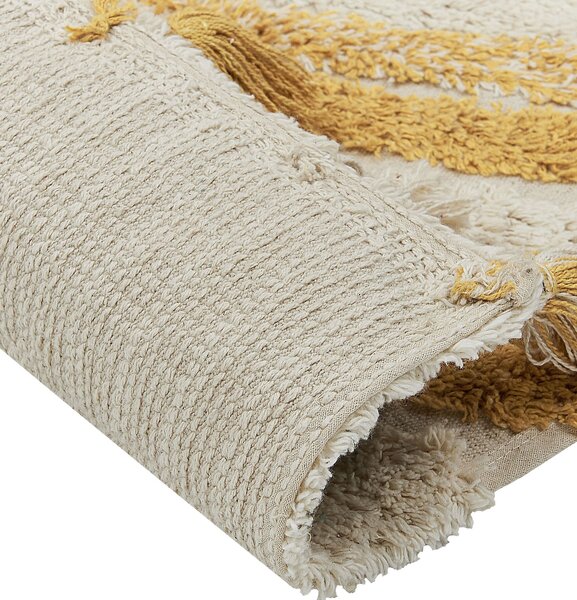 Szőnyeg BINGOL Sárga 80 x 150 cm Pamut